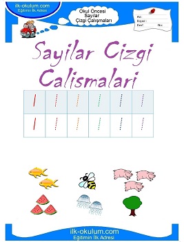 Çocuklar İçin Çizgi Çalışma Sayfaları 
